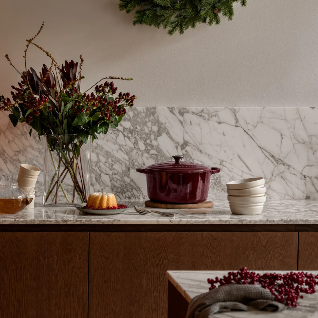 Gjutjärnsgryta Granberg rund 6,3L Creme