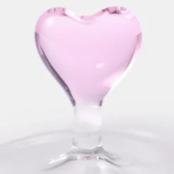 Glas Deco Heart 2 st röd/rosa