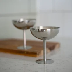 Glasskål på fot Bistro Silver