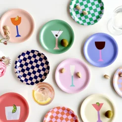 Glasunderlägg Checker 4-p