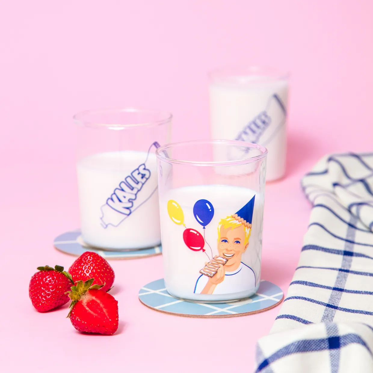 Glasunderlägg Kalles x DT 4-p