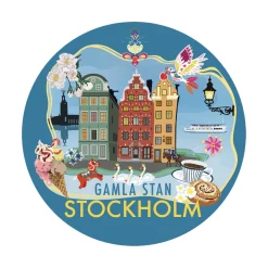 Glasunderlägg Stadsdelarna 6-pack