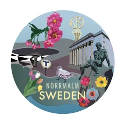 Glasunderlägg Stadsdelarna 6-pack