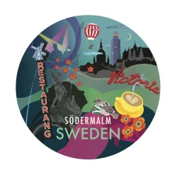 Glasunderlägg Stadsdelarna 6-pack