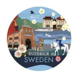 Glasunderlägg Stadsdelarna 6-pack