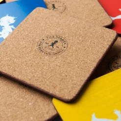 Glasunderlägg 10x10 cm, Grå, 4-pack