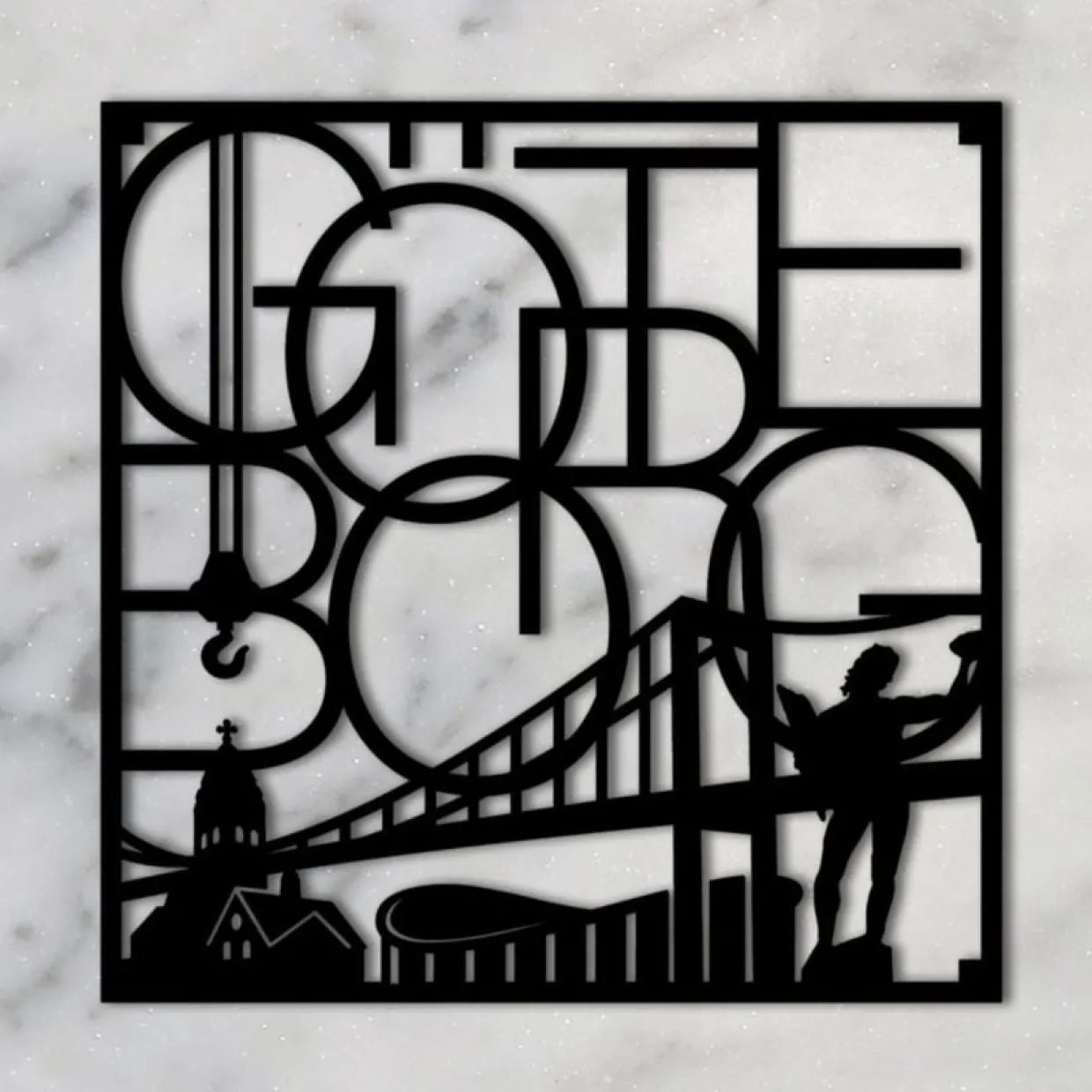 Grytunderlägg Göteborg Siluett