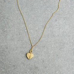 Halsband Hjärta medaljong guld