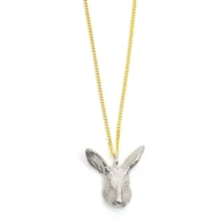 Halsband Kanin silver