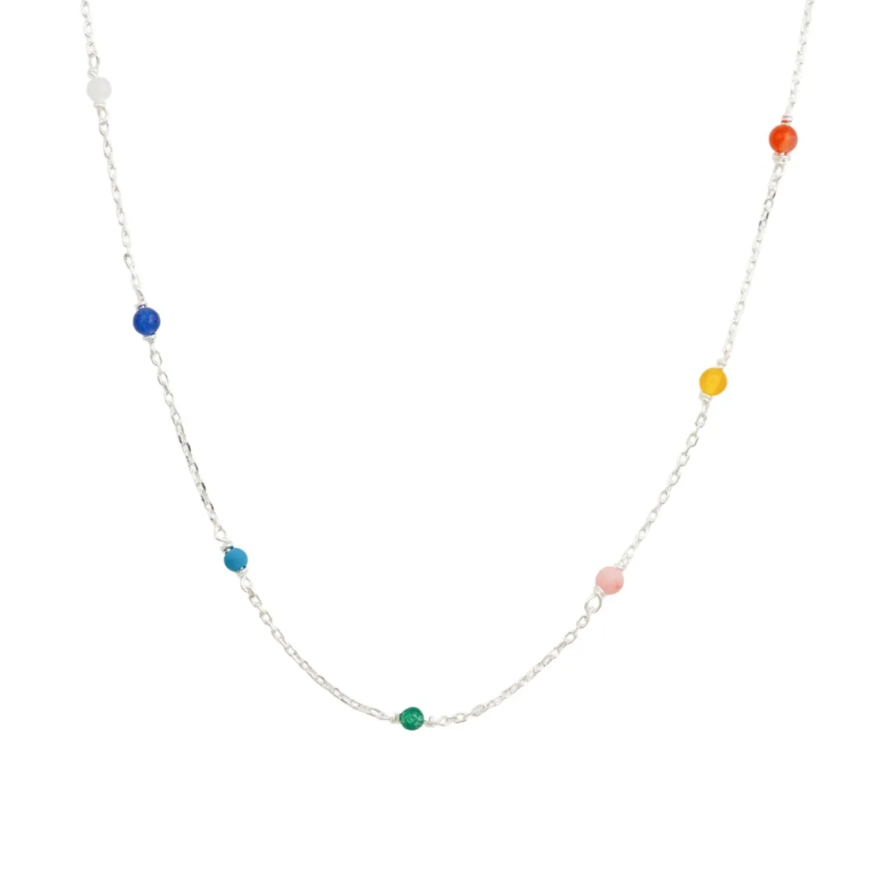 Halsband Santa Monica 42cm Multi Silver