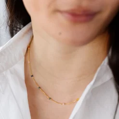 Halsband Santa Monica 42cm Multi Guld