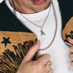 Halsband Small Anchor Hook  65 cm silver