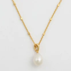 Halsband Treasure Single Pearl Guld