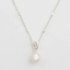 Halsband Treasure Single Pearl Silver