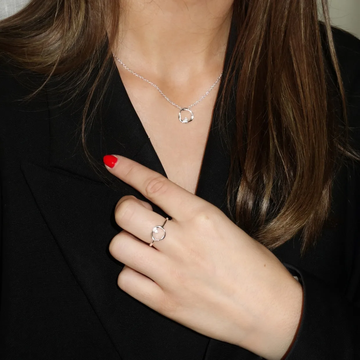 Halsband Trinity Silver