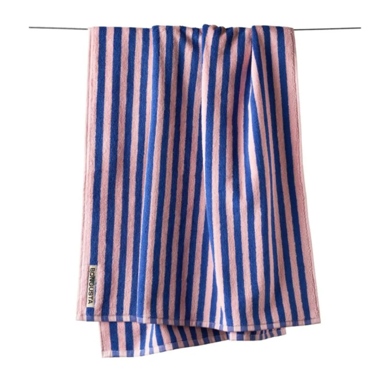 Handduk Naram 70 X 140 cm blå/rosa