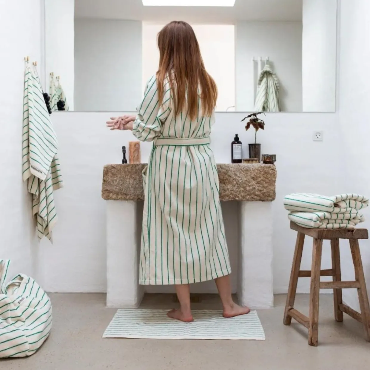 Handduk Naram 70 X 140 cm Vit