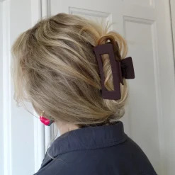 Hårklämma Jasmine Medium 10 cm Choklad