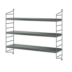 Hylla Pocket String Mörkgrå