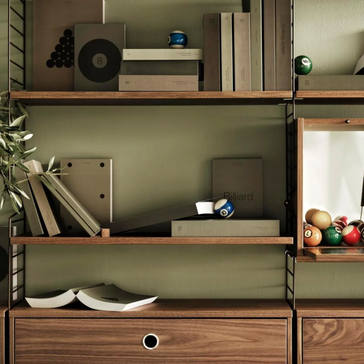 Hyllplan 58x20 3-p valnöt