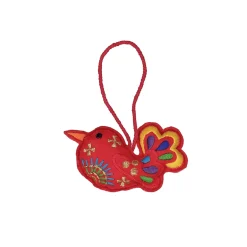 Julhänge Fågel Röd