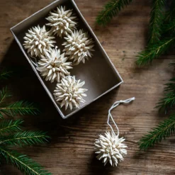 Julhänge 6-p Kotte mini  Vit