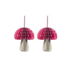 Julhänge Svamp 2 pack röd
