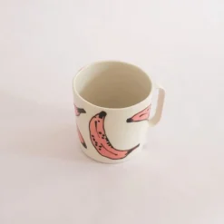 Kaffekopp 25 ml banan rosa