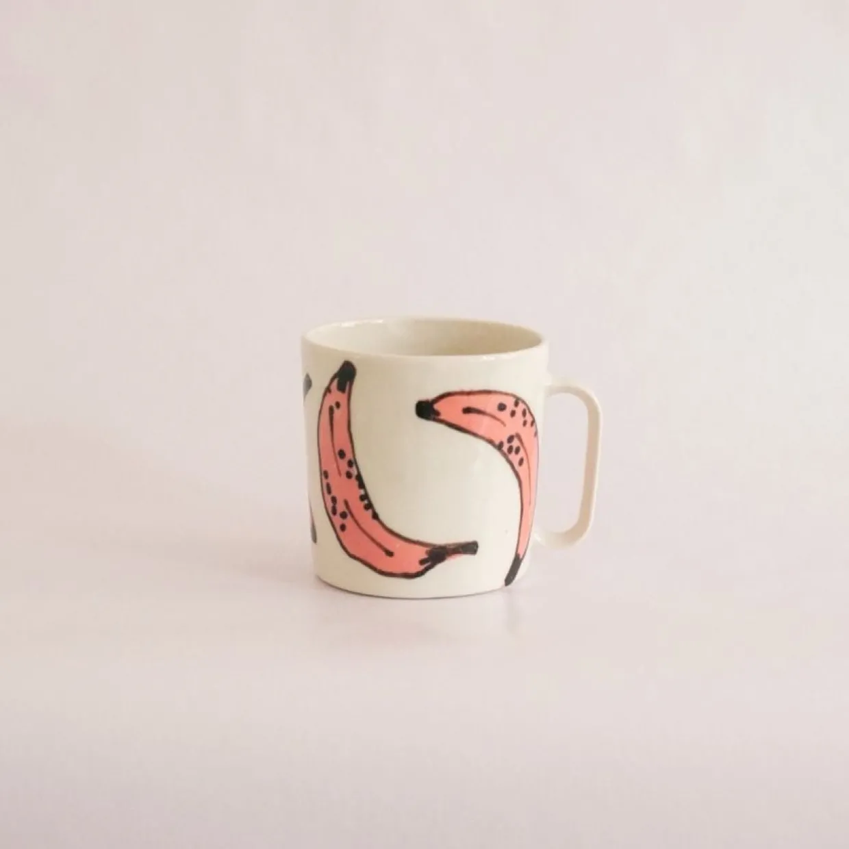 Kaffekopp 25 ml banan rosa