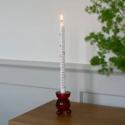 Kalenderljus 34cm Burgundy