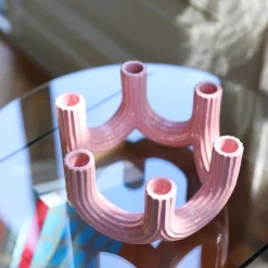 Kandelaber 6 arm Churros rosa