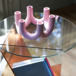 Kandelaber 6 arm Churros rosa