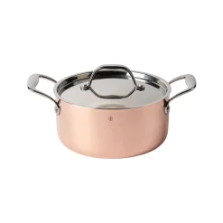 Kastrull med lock Primo 3L Koppar