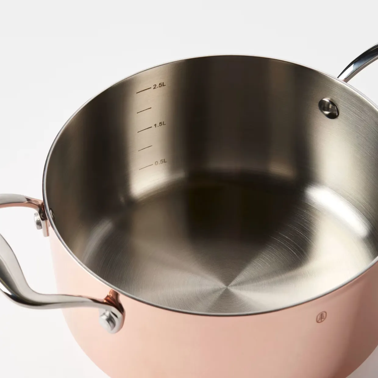 Kastrull med lock Primo 3L Koppar