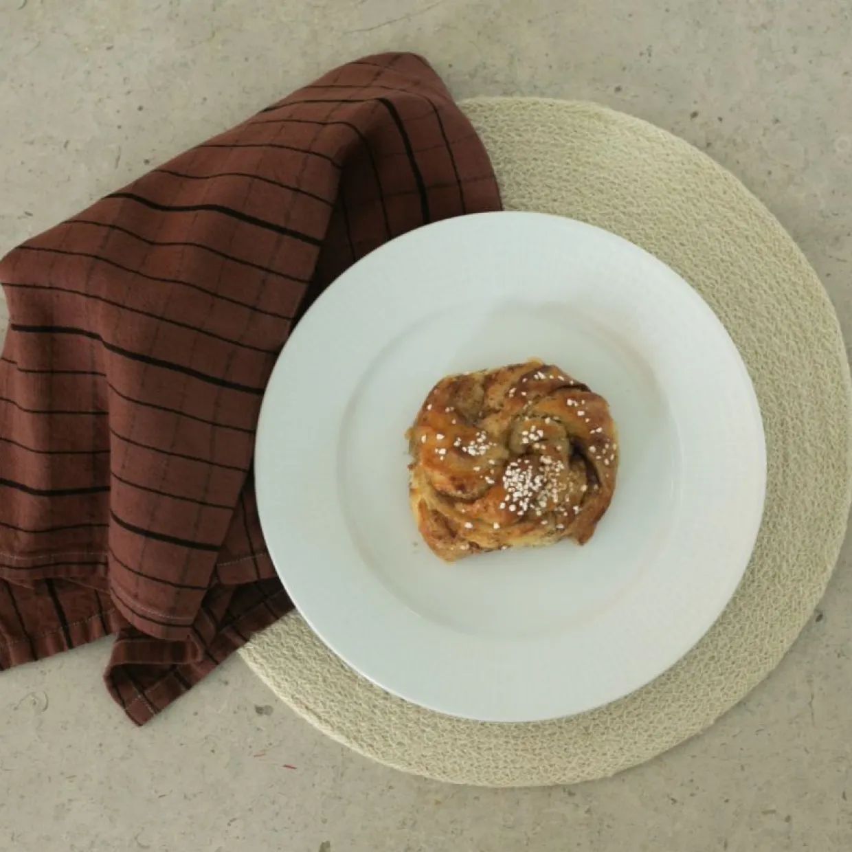 Kökshandduk Rutan 50x70 cm Rost