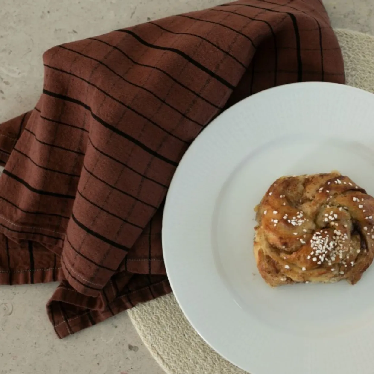 Kökshandduk Rutan 50x70 cm Rost