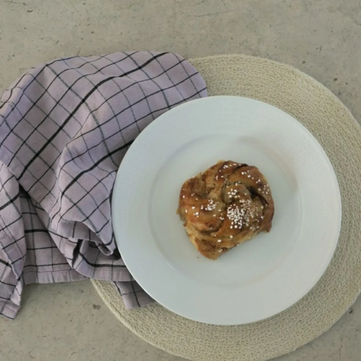 Kökshandduk Rutan 50x70 cm Syrén