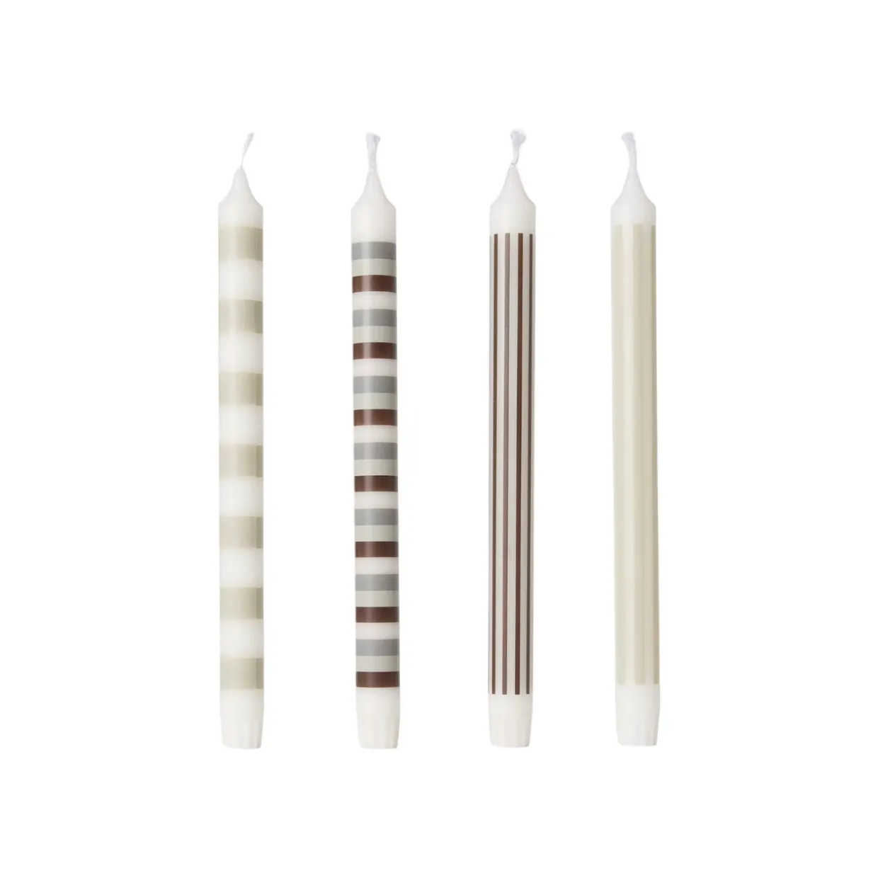 Kronljus Randiga 4-pack Beige Multi