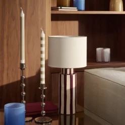 Kronljus Randiga 4-pack Beige Multi