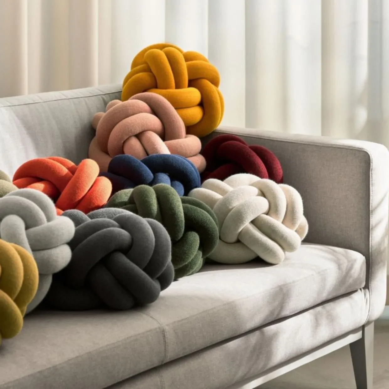 Kudde Knot dusty pink