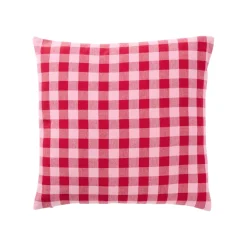 Kuddfodral Gingham 50x50cm Rosa