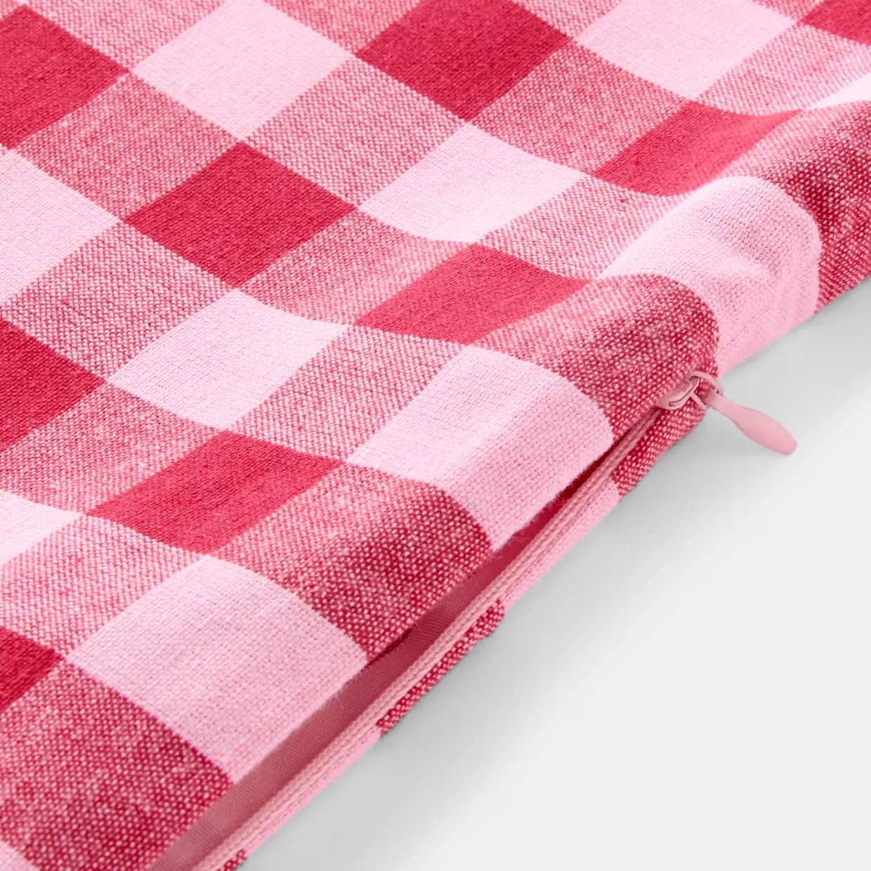 Kuddfodral Gingham 50x50cm Rosa