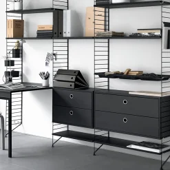 Lådhurts 58x30x42 svartbetsad