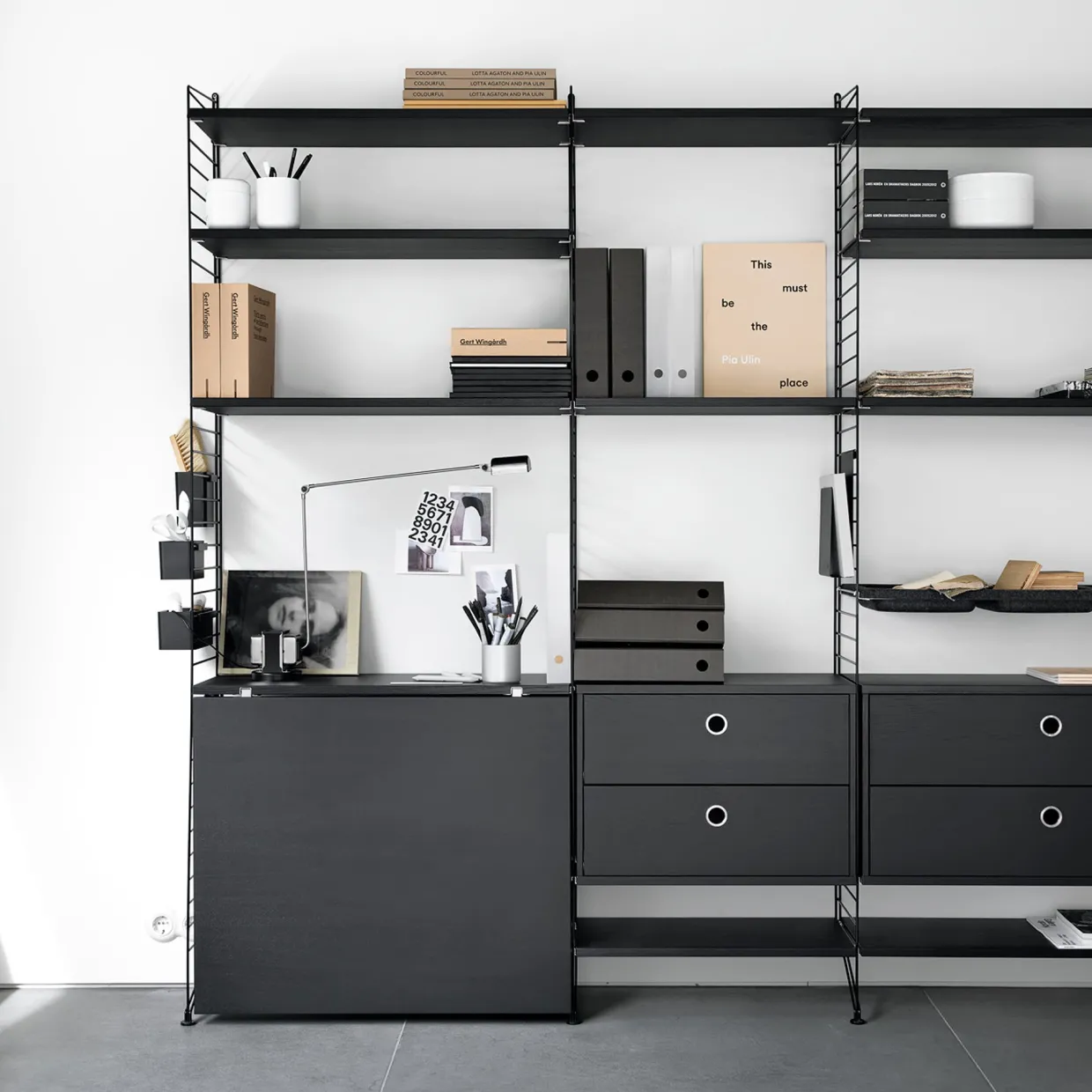 Lådhurts 58x30x42 svartbetsad