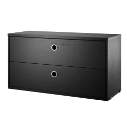 Lådhurts 78x30x42 svartbetsad