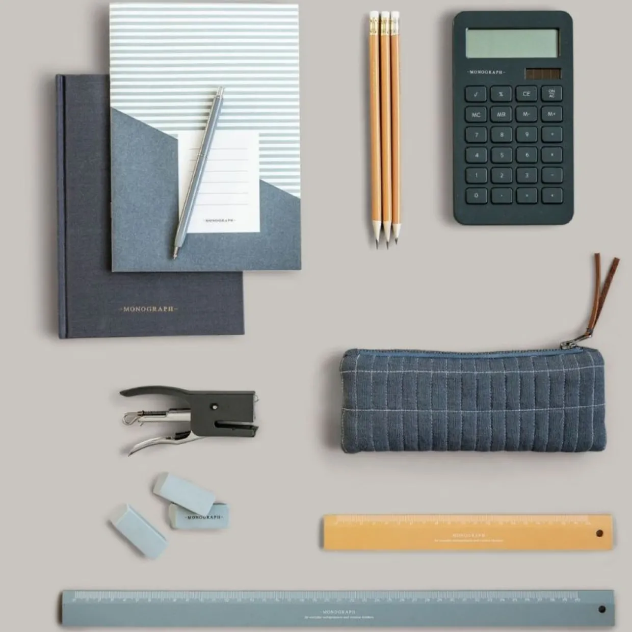 Linjal 40 cm ljusgrå