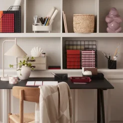 Linjerad anteckningsbok KIT Stripe A5 rosa/burgundy