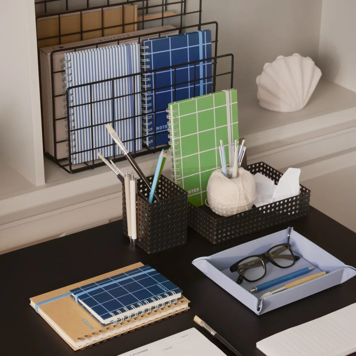 Linjerad anteckningsbok KIT Check A4 Blå/ljusblå