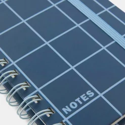 Linjerad anteckningsbok KIT Check A6 blå/ljusblå