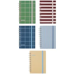 Linjerad anteckningsbok KIT Check A6 blå/ljusblå